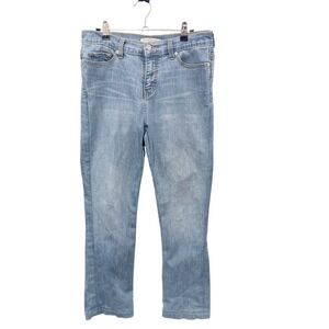 Levis 512 Perfectly Slimming Boot Cut Jeans Light Wash Studded Blue Womens 32x29